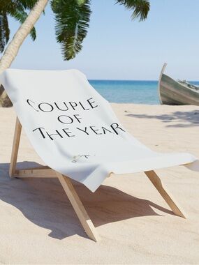 White 'Couple of the Year' Beach Towel -